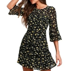 Lulus Set My Spirit Free Floral Print Dress